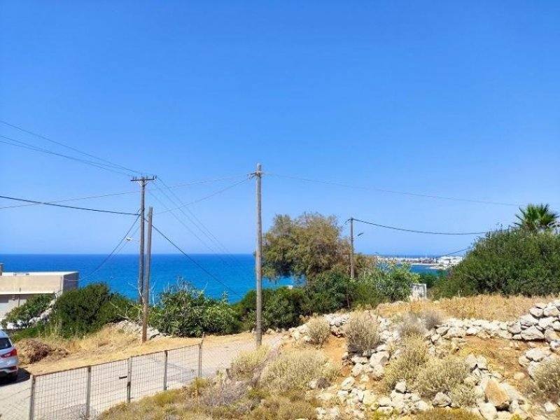 Rethymno Kreta, Rethymno: Investitionsgrundstück mit Meerblick nahe Stadtzentrum zu verkaufen Grundstück kaufen